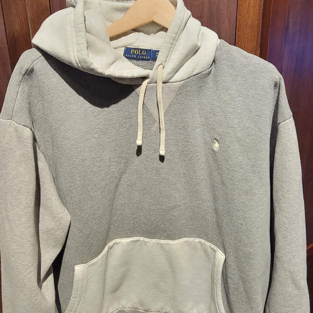 Polo Ralph Lauren Heather Grey Fleece Color-Blocked Hoodie